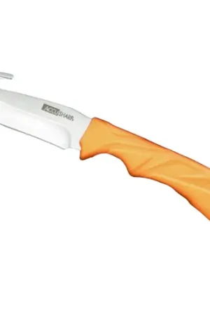 ACCUSHARP Gut Hook 3.5" Fixed Plain SS Blaze Orange - Special Offer