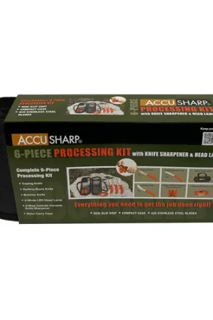 ACCUSHARP Processing Kit Fixed Blaze Orange 6 Piece - Best Seller