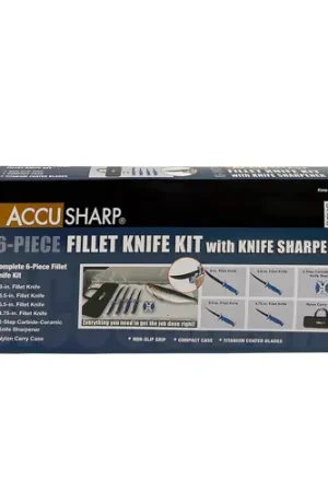 ACCUSHARP Knife Kit 4.75"/5.5"/6.5"/8" Fixed Fillet Plain - Latest