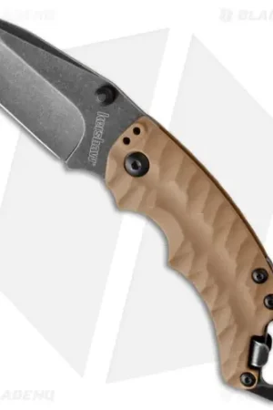 Best Price | KERSHAW KNIVES Shuffle II Tanto 2.6" BlackWash Finish Tan Handle