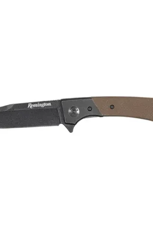 Buy Direct - REMINGTON EDC Drop Point Folder G10 Tan D2 Stonewashed 4"