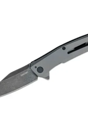 Best Seller - KERSHAW Flyby Assisted Flipper Knife 3" D2 BlackWashed Wharncliffe Blade - Gray PVD Handle