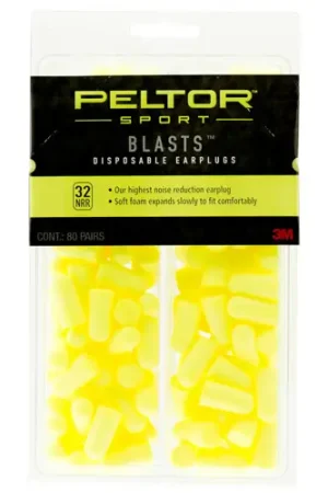 3M PELTOR Sport Blast Earplugs 32dB In The Ear Yellow 80Pair | Act Fast