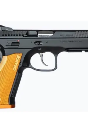 Affordable | CZ-USA Shadow 2 9mm 4.89" 10+1 Pistol w/ Fiber Optic / HAJO Sights - Black w/ Orange Grip