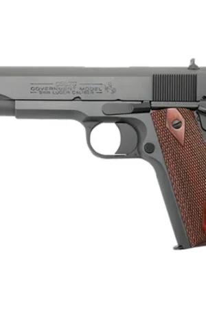 COLT 1991 Govt 9mm 5" Blue Rosewood Grips - Same-Day Shipping
