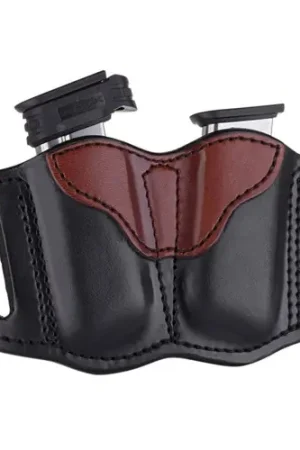 1791 GUNLEATHER MAG2.1 Double Mag Holster Brown/Black Ambi - Price Cut