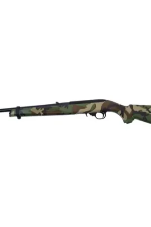 Best Price - RUGER 10/22 22LR 18.5" 10rd Semi-Auto Rifle - Woodland Camo / Black