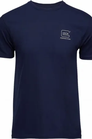 Available to Order - Glock Strong Tee Navy Ringspun Cotton Short Sleeve Medium