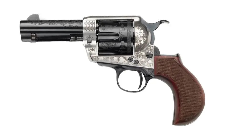 Pietta EMF Alchimista JR Engraved Two Tone .357 Mag Blued Revolver - Top Rated