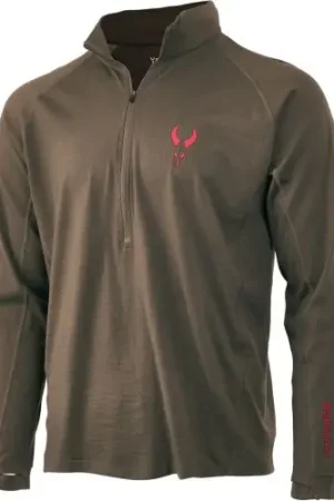 Badlands Pecora Midweight Merino 1/4 Zip Mud Medium - Manufacturer Direct