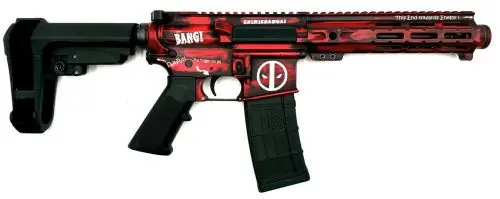 Zeus Arms Aether Deadpool 5.56 NATO Red Pistol - Just Released