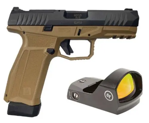 Arex Delta X OR Optics Ready 9mm FDE Frame With Black Slide Pistol w/ Crimson Trace Red Dot - Popular Pick