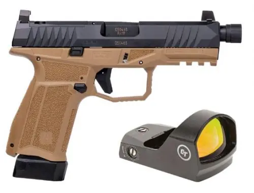 Arex Delta M Tactical 9mm Two-Tone Pistol w/ Crimson Trace Red Dot - Ships Fast