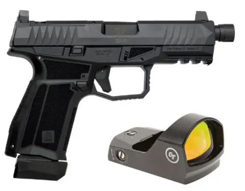 Arex Delta X Tactical 9mm Black Pistol w/ Crimson Trace Red Dot - One Day Deal