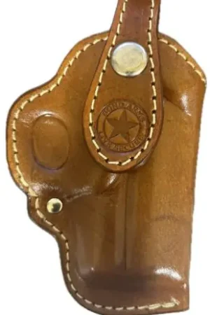 Special Discount - Bond Arms Prem Leather Clip Holster 3.5" Left Hand Tan White Stitch