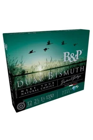 B&P DUAL BISMUTH 12GA 2-3/4'' 1-1/5OZ 4+3 1350FPS 10/RD - Best Seller