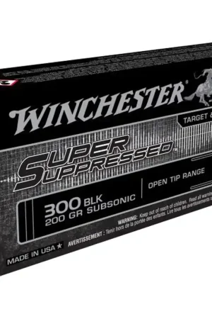 Winchester Super Suppressed Rifle Ammo .300 Black 200 gr. Open Tip 12 - Popular Pick